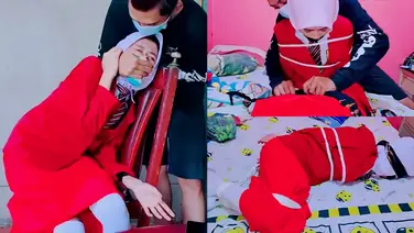 Bokep Jilbab ABG SMP Diikat Pasrah di Kasur poster